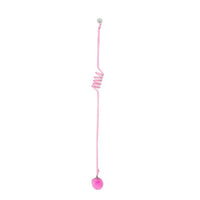 HKM-8101949 Kittens' Fun Spring Toy with Bell and Inflatable Ball – Suction Cup Design for Door Hanging
