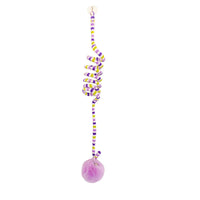 HKM-8101949 Kittens' Fun Spring Toy with Bell and Inflatable Ball – Suction Cup Design for Door Hanging