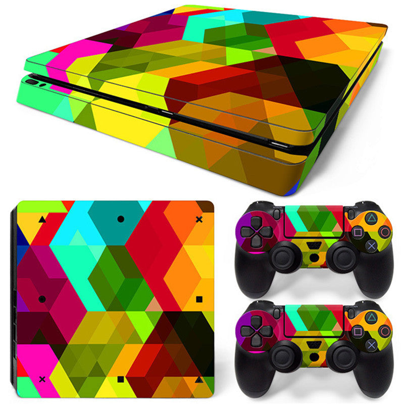 HKM-810259 Full Body Vinyl Skin for PS4 Slim - Eco-Friendly, Non-Toxic Air Guide Sticker