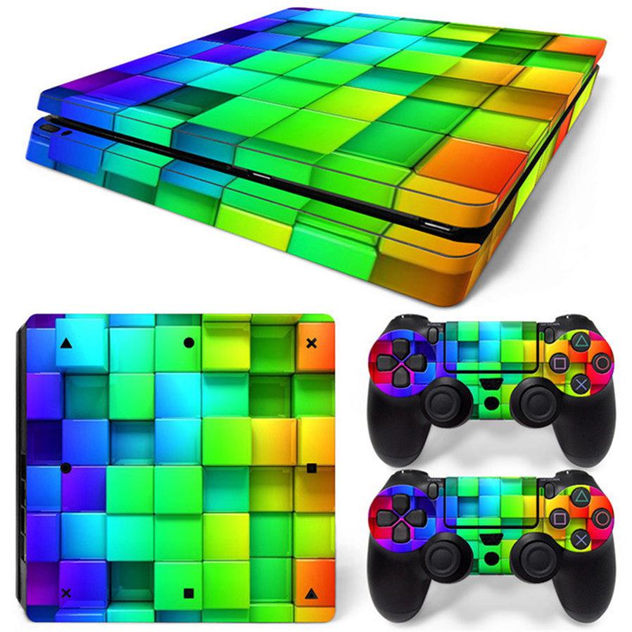 HKM-810259 Full Body Vinyl Skin for PS4 Slim - Eco-Friendly, Non-Toxic Air Guide Sticker