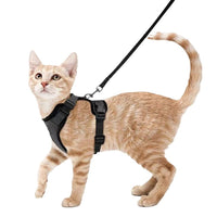 HKM-8104253 Adjustable Anti-Escape Cat Leash in Multiple Colors: Sky Blue, Black, Orange, Red, Lake Blue, Dark Blue, Pink, Purple, Yellow, Gray