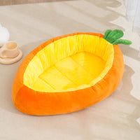 HKM-8104509 Carrot-Shaped Pet Nest for Cats and Dogs - Soft Crystal Velvet & PP Cotton Filling