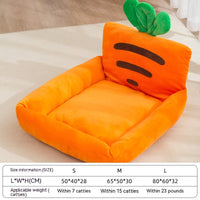 HKM-8104509 Carrot-Shaped Pet Nest for Cats and Dogs - Soft Crystal Velvet & PP Cotton Filling
