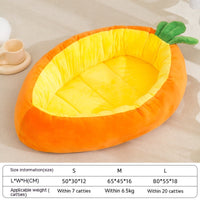 HKM-8104509 Carrot-Shaped Pet Nest for Cats and Dogs - Soft Crystal Velvet & PP Cotton Filling