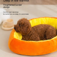 HKM-8104509 Carrot-Shaped Pet Nest for Cats and Dogs - Soft Crystal Velvet & PP Cotton Filling