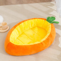 HKM-8104509 Carrot-Shaped Pet Nest for Cats and Dogs - Soft Crystal Velvet & PP Cotton Filling