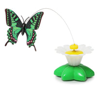 HKM-8105277 Automatic Rotating Cat Toy - Interactive Plastic and Steel Wire Design, 8.5cm Base Diameter, 6cm Height