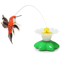 HKM-8105277 Automatic Rotating Cat Toy - Interactive Plastic and Steel Wire Design, 8.5cm Base Diameter, 6cm Height