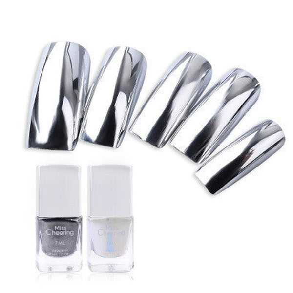 HKM-810579 Mirror Effect Metallic Nail Polish with Steel Balls for Stunning Nail Art