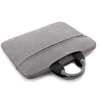 HKM-810643 Durable Waterproof Suede Leather Laptop Bag for 15.6 Inch Computers with Folding Handle