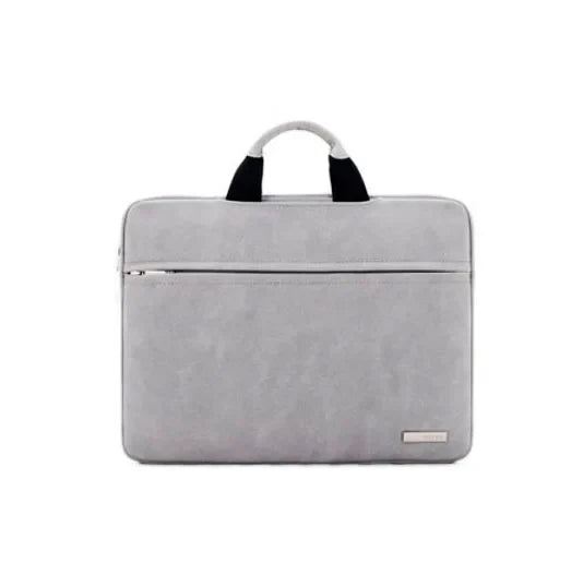 HKM-810643 Durable Waterproof Suede Leather Laptop Bag for 15.6 Inch Computers with Folding Handle