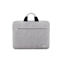 HKM-810643 Durable Waterproof Suede Leather Laptop Bag for 15.6 Inch Computers with Folding Handle