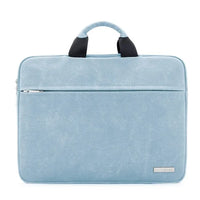 HKM-810643 Durable Waterproof Suede Leather Laptop Bag for 15.6 Inch Computers with Folding Handle