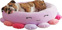 HKM-8107709 Large Ultrasoft Plush Shark and Maui Pineapple Pet Beds for Cats and Dogs