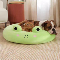 HKM-8107709 Large Ultrasoft Plush Shark and Maui Pineapple Pet Beds for Cats and Dogs