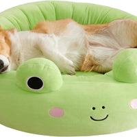 HKM-8107709 Large Ultrasoft Plush Shark and Maui Pineapple Pet Beds for Cats and Dogs