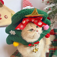 HKM-8107837 Cozy Plush Christmas Tree Hat for Cats and Dogs - Available in Multiple Sizes