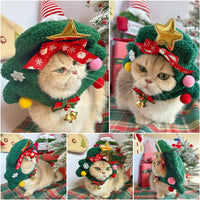 HKM-8107837 Cozy Plush Christmas Tree Hat for Cats and Dogs - Available in Multiple Sizes