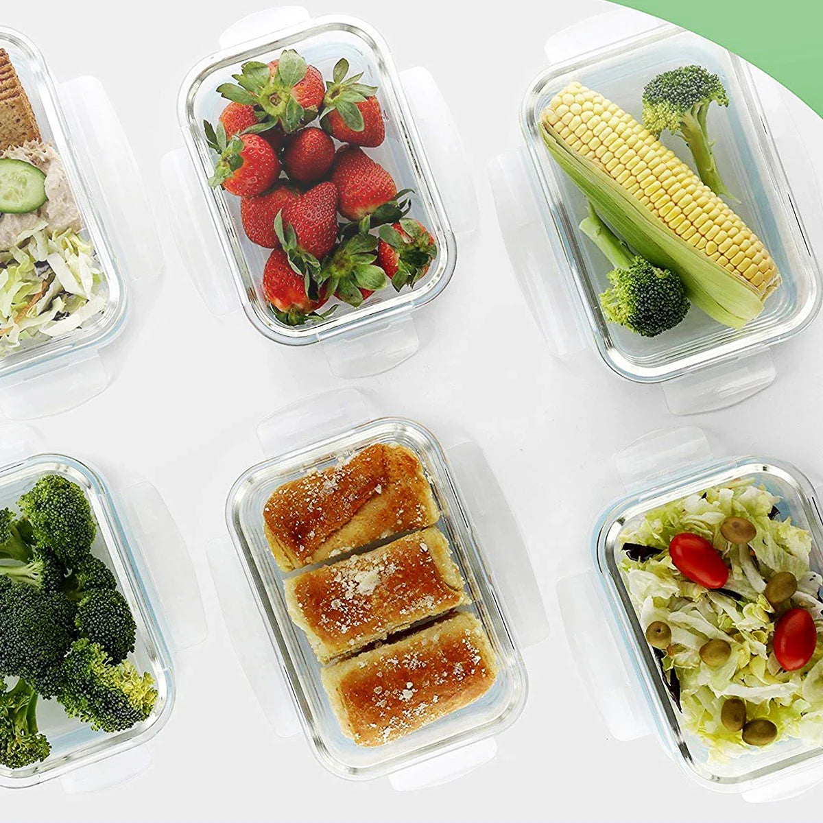 HKM-810835 Versatile Glass Vacuum Food Storage Container with Multi-functional Lid