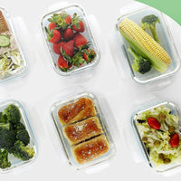 HKM-810835 Versatile Glass Vacuum Food Storage Container with Multi-functional Lid