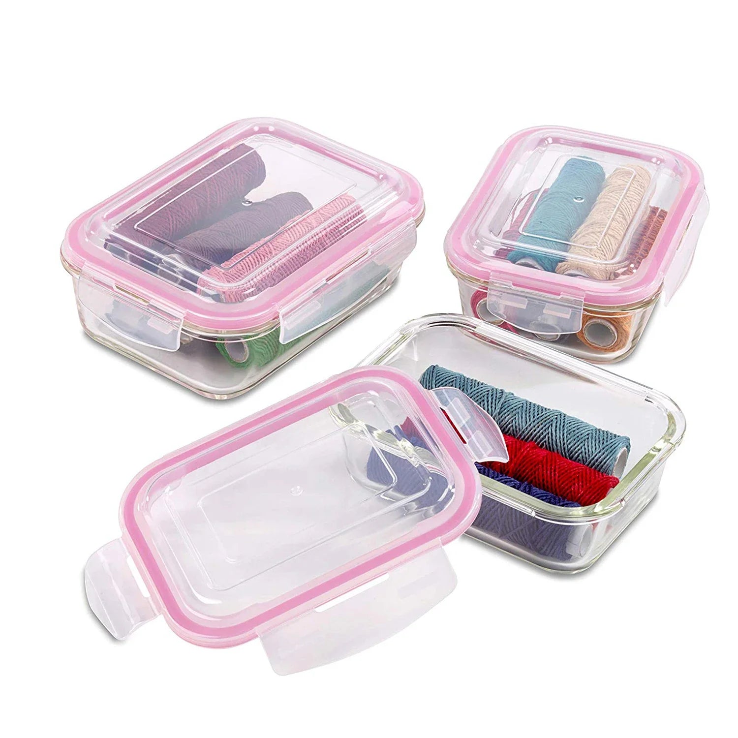 HKM-810835 Versatile Glass Vacuum Food Storage Container with Multi-functional Lid