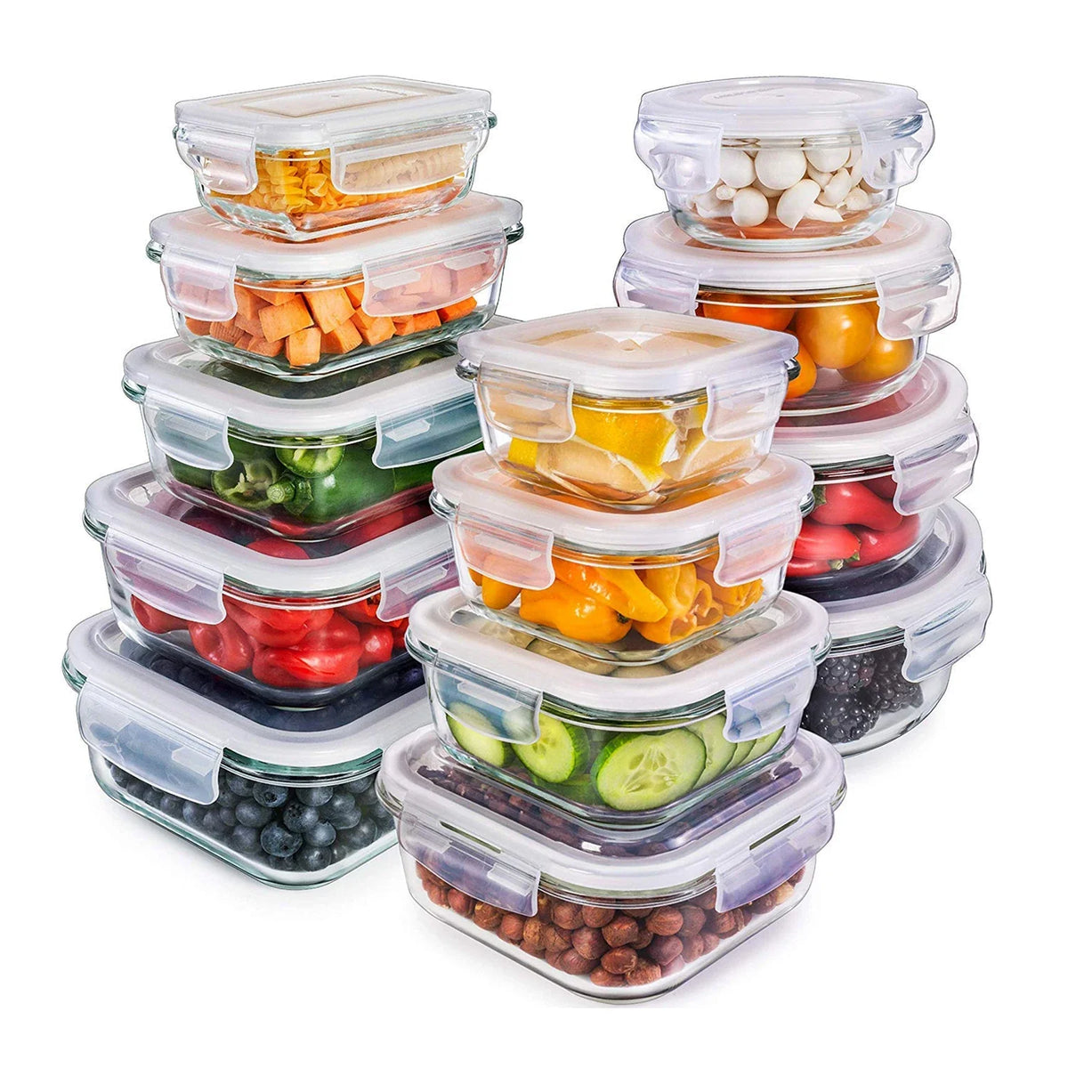 HKM-810835 Versatile Glass Vacuum Food Storage Container with Multi-functional Lid