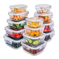 HKM-810835 Versatile Glass Vacuum Food Storage Container with Multi-functional Lid