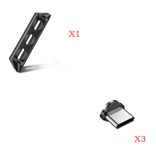 HKM-810963 Magnetic Charging Cable with Nylon Wire and Rotating Magnetic Suction Heads for Universal Compatibility
