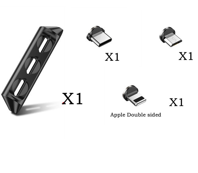 HKM-810963 Magnetic Charging Cable with Nylon Wire and Rotating Magnetic Suction Heads for Universal Compatibility