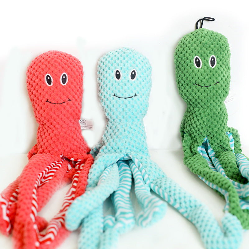 HKM-8109885 Comforting Plush Pet Toy with Sound for Teething and Chewing – Available in Blue, Green, Pink