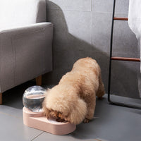 HKM-8110397 Non-Electric Automatic Water Dispenser for Pets with 1.8L Capacity and Transparent Container - Gray, Blue, Pink