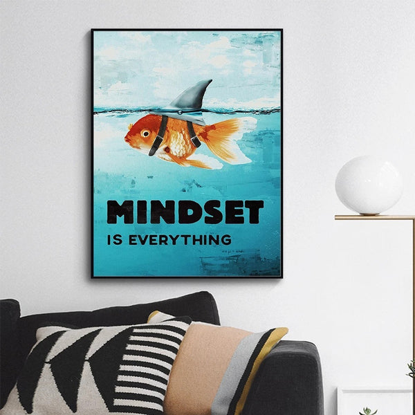 HKM-811091 Goldfish Patterns Canvas Art - Water-Based Machine Printed Frameless Design