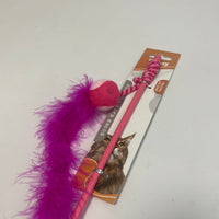 HKM-8111037 Feather Cat Teaser with Small Ball for Interactive Play