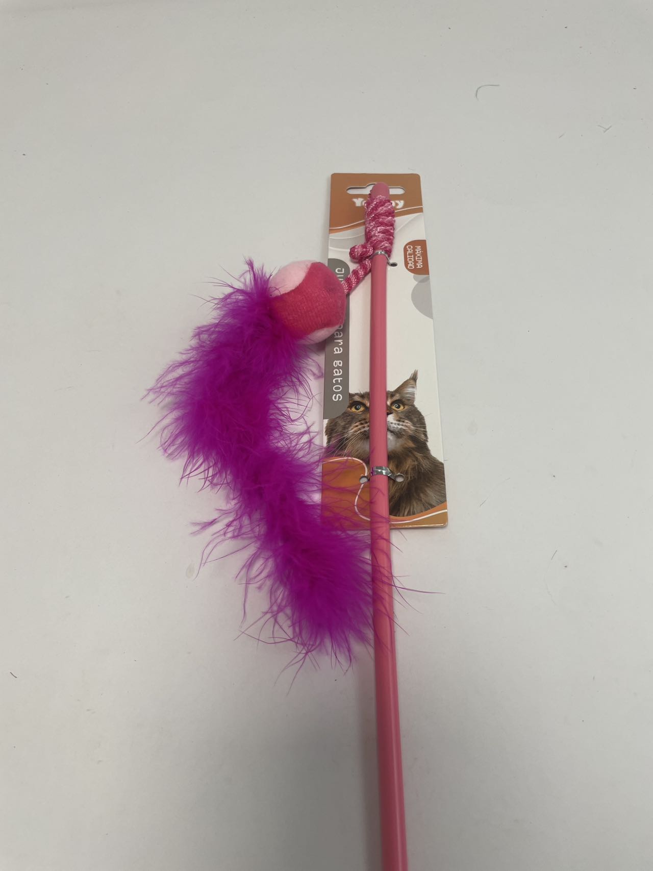 HKM-8111037 Feather Cat Teaser with Small Ball for Interactive Play