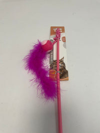HKM-8111037 Feather Cat Teaser with Small Ball for Interactive Play