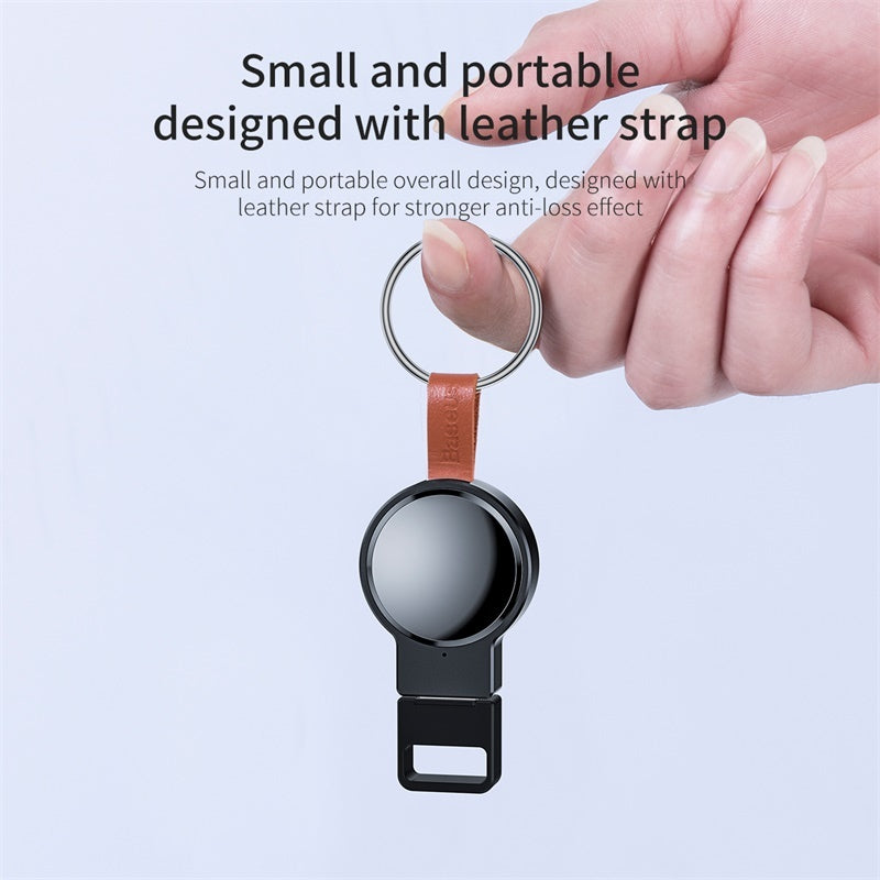 HKM-811155 Portable Magnetic Wireless Charger for Apple Watch Series 4/3/2/1, Compatible with iPhone Models, 2.5W Output, Aluminum Alloy Construction