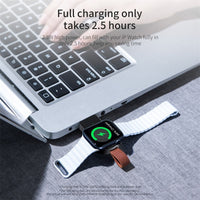 HKM-811155 Portable Magnetic Wireless Charger for Apple Watch Series 4/3/2/1, Compatible with iPhone Models, 2.5W Output, Aluminum Alloy Construction