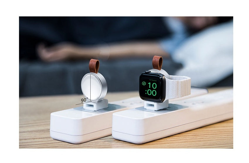 HKM-811155 Portable Magnetic Wireless Charger for Apple Watch Series 4/3/2/1, Compatible with iPhone Models, 2.5W Output, Aluminum Alloy Construction