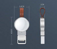 HKM-811155 Portable Magnetic Wireless Charger for Apple Watch Series 4/3/2/1, Compatible with iPhone Models, 2.5W Output, Aluminum Alloy Construction