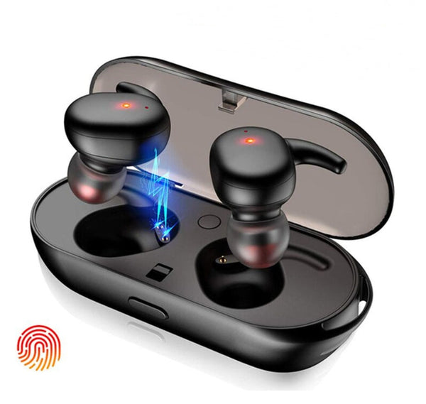 HKM-811155 Wireless Waterproof Binaural Bluetooth Headset with Charging Compartment