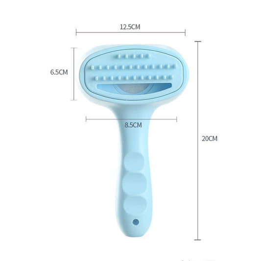 HKM-8111805 Handheld Electric Suction Grooming Comb for Pet Hair Removal - USB Rechargeable, Available in Blue & Pink