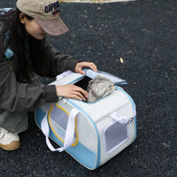 HKM-8112445 Large Capacity Foldable Cat Backpack with Breathable Oxford Cloth – Various Colors Available