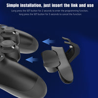 HKM-811411 PS4 Back Key Extender Handle with Custom Mapping - ABS Material, USB Interface, Compatible with Original and Third-Party Controllers