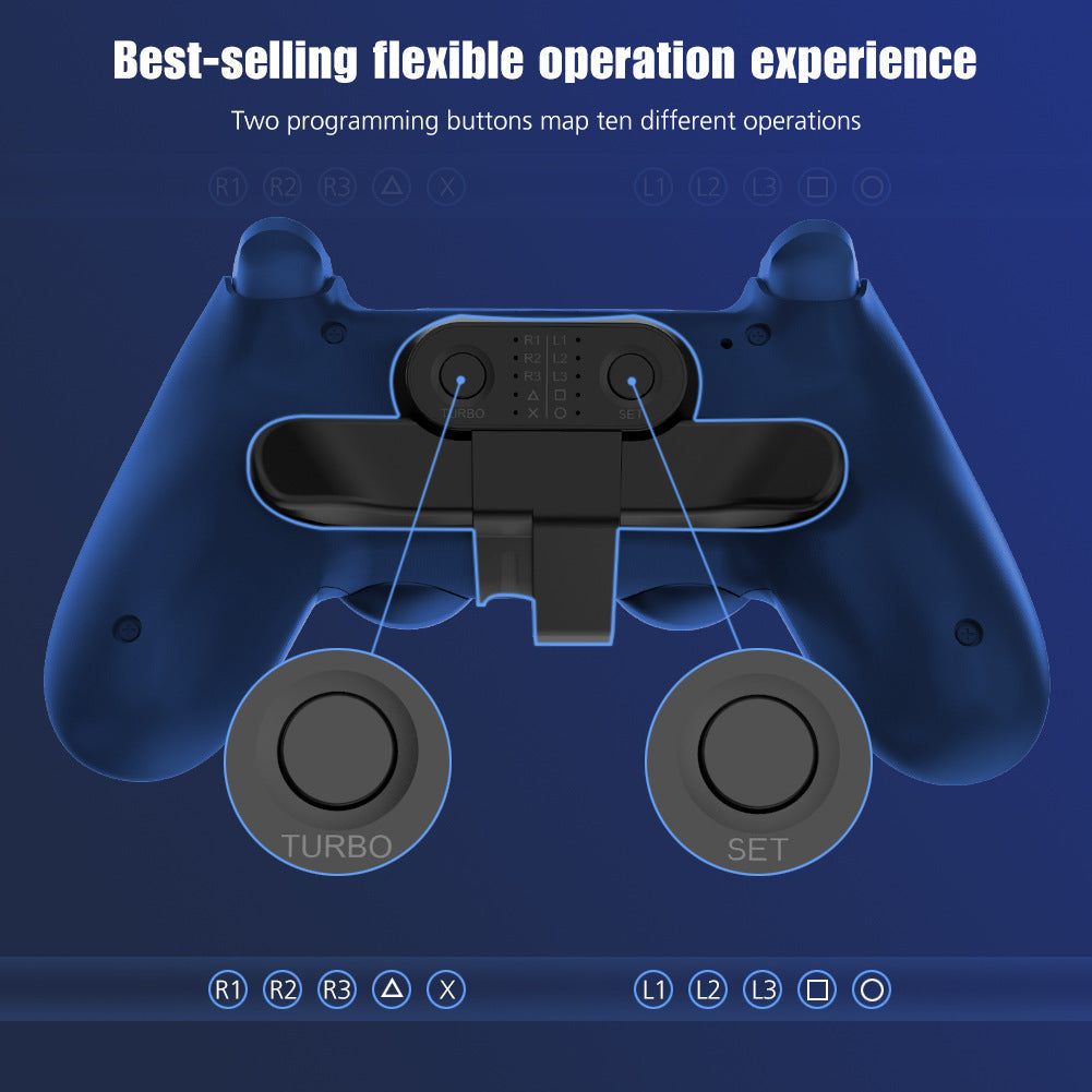 HKM-811411 PS4 Back Key Extender Handle with Custom Mapping - ABS Material, USB Interface, Compatible with Original and Third-Party Controllers