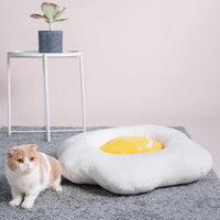 HKM-8114237 Cozy Poached Egg Pet Nest for Cats and Dogs - 700mm x 700mm x 130mm