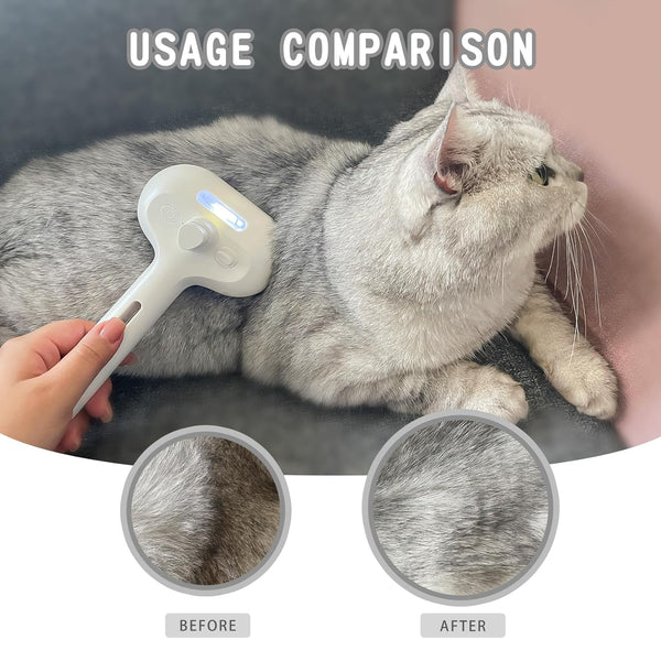 HKM-8114365 Pet Hair Removal Spray Brush with Water Tank for Cats and Dogs - Effortless Grooming Tool