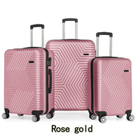 HKM-811475 3-Piece Luggage Set - Durable ABS Trolley Bags with 20-Inch Suitcase for Travel