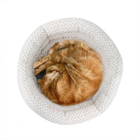 HKM-8116029 Semi-closed Round Ice Velvet Dog Bed for Deep Sleep - Available in Blue, Pink Purple, and Brown, Size 45x45x22cm