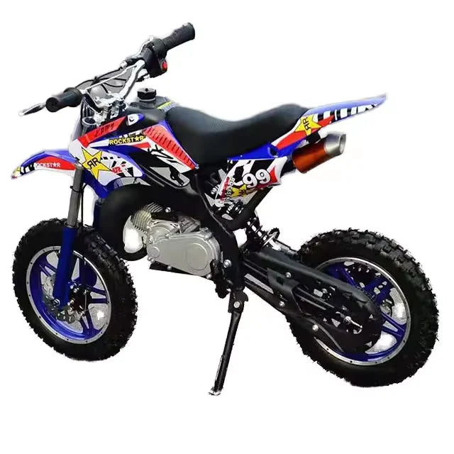 HKM-811667 50cc Mini Gasoline Dirt Bike with 2-Stroke Engine and Disc Brakes, 30km/h Max Speed