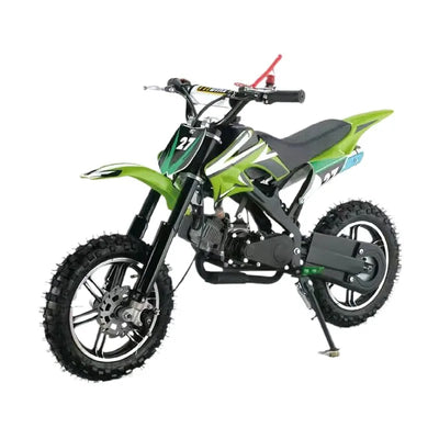 HKM-811667 50cc Mini Gasoline Dirt Bike with 2-Stroke Engine and Disc Brakes, 30km/h Max Speed